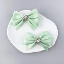2 pezzi Fermagli per capelli a forma di cuore con strass e farfalle, stile principessa, accessori per capelli eleganti per signore, fermagli per capelli, barrette per capelli, per la scuola, eleganti, per il college