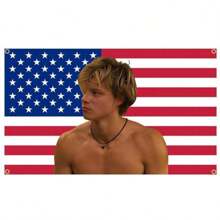 1pc JJ Maybank 90x150 Cm Polyester American Flag Tapestry - Wall Hanging Banner For Bedroom, Living Room, Office, Party Decor - No Power Needed