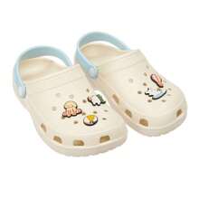 Miniso Line Dog系列女士时尚拖鞋 - 白色，舒适透气，时尚百搭，可调节后跟带，适合居家休闲或户外漫步（1双）