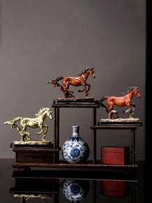 1pc Successful Winged Horse Decoration, Good Luck Housewarming And Opening Ceremony Gift, Elegant And Lively Horse Figurine To Enhance Space Style, Creative Craft Decor Statue For Living Room, Bedroom, Office, TV Stand, Foyer And Entryway, Perfect Christmas And Holiday Gift