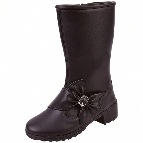 Bota Cano Alto Infantil Menina Feminina Laço Lulopé