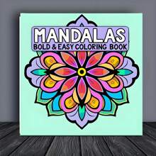 Mandala Coloring Book For Adults - Bold & Easy-To-Color Designs, Relaxing Creative Space, Stress Release Art Relax Tool, Perfect Gift For Valentine's Day, Christmas, Halloween, Birthdays, Friends & Family, Gift For Adults | Bold Coloring Book | High Quality Paper, Adult Coloring Books, Back To School, School Supplies