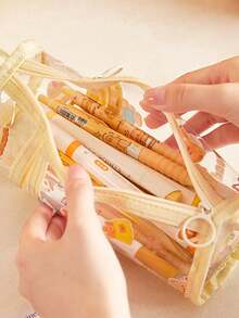 Cute & Pinafore Inspired PVC Waterproof Stationery Pencil Case, Suitable For Junior & Senior High School Students - View 6