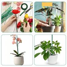 20-50pcs Waterproof Green Plant Support Poles, Indoor And Outdoor Tomato Plant Support Rods, Weather Resistant, Durable Use