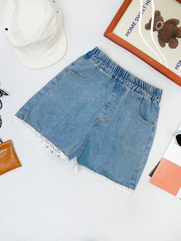 Tween Girls Ruffled Denim Shorts, Fashion Summer For Tween Girl & Teens