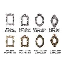 80pezzi Set di accessori per decorare unghie, cornici metalliche 3D colore dorato e argento, ciondoli per unghie a forma di rombo, ovale e rettangolo, stile retrò, adatto per decorazioni unghie in acrilico, design unghie fai-da-te, stile Y2k, articoli essenziali per arte di unghie e salone di bellezza