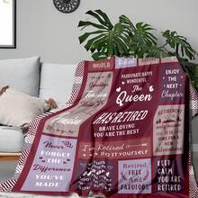 Retirement Gift Cozy Blanket For Retired Queen Soft Throw Blanket For Sofa Or Bed With Fun Retirement Design Gift For Retired Women Printing - Multicolor - View 6