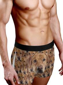 Custom Funny Boxers For Men Personalized Underwear With Face Photo – Unique, Cute, Adorable, Colorful Novelty Boxer Shorts For Boyfriend, Husband, Or Dad – Ideal Valentine's Day, Birthday, Wedding, Anniversary, Or Holiday Gift, 1pc Personalized Gift For Him,Dawg,Colorful,Cute,Adorable,Contracted,Funny,Custom,Unique,Customized,Personalized,Ideal Gifts For Him,Ideal Gifts For Her,Boyfriend,Girlfriend,Family,Friends,Her