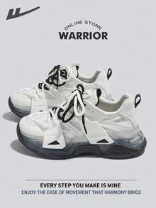 Warrior Comfortable Street Style Chunky Shoes For WomenSpring And SummerLightweight Comfortable Breathable Running Shoes Modest Style Casual Yet Sleek Sneakers Applicable Throughout The Year Wear-Resisting All-Day Wear Training Sneakers