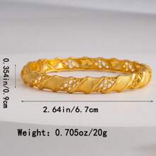 Pulseira elegante com punho aberto para mulheres - Cobre luxuoso, ajuste ajustável, perfeita para uso diário e ocasiões especiais