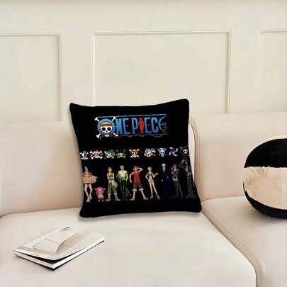 Fronha de almofada com estampa de logotipo P-Piece Anime L-Cool O-One para sala de estar, cabeceira, escritório, quarto, sofá, fronha para hora da soneca