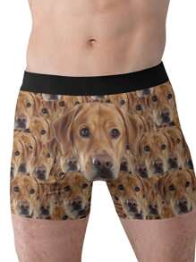 Custom Funny Boxers For Men Personalized Underwear With Face Photo – Unique, Cute, Adorable, Colorful Novelty Boxer Shorts For Boyfriend, Husband, Or Dad – Ideal Valentine's Day, Birthday, Wedding, Anniversary, Or Holiday Gift, 1pc Personalized Gift For Him,Dawg,Colorful,Cute,Adorable,Contracted,Funny,Custom,Unique,Customized,Personalized,Ideal Gifts For Him,Ideal Gifts For Her,Boyfriend,Girlfriend,Family,Friends,Her