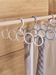 5-Hole Scarf Rack - Multi-Purpose Plastic Tie, Space-Saving, Can Store Scarves, Ties And Accessories, Great Storage Helper For Dorms And Bedrooms - Multicolor - View 6