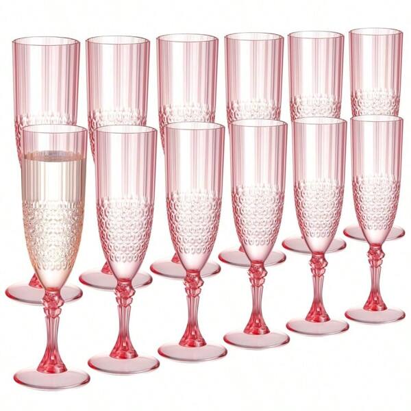 Cristalería de alta calidad para fiestas, copas de champán, tulipas de champán de forma clásica, copas de vino espumoso de tallo largo, para bodas, restaurantes, bares, brindar con vino, vasos transparentes reutilizables