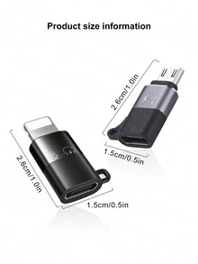 1 件/2 件 Type-C 转 Lightning、Android 转 Type-C、母头转公头快速数据线转换器适配器、兼容 Apple 的 OTG 适配器转 Type-C 母头快速充电、USB 闪存盘、声卡、直播 Lightning 转换器 - 彩色 - 查看 7