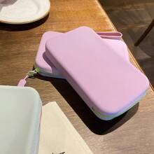 14 colores disponibles, bolsa de cosméticos de silicona lavable de gran capacidad, bolsa de playa, organizador de maquillaje, clutch de playa