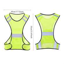 السترة العاكسة مصنوعة من قماش شبكي، مناسبة لركض الليل وركوب الدراجات