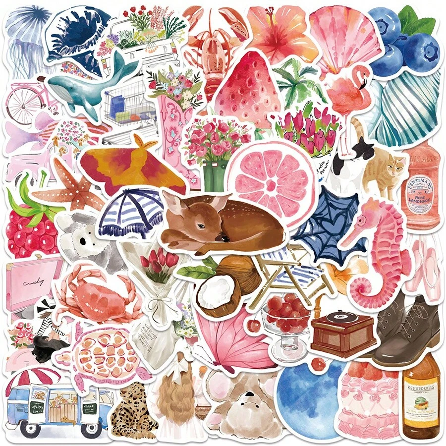 Assortiment d'autocollants fournitures scolaires, rentrée scolaire - Multicolore - Voir 1