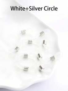 20pcs Adjustable Rubber Eyeglass Chain Ends Connectors For Eyeglass Holder Necklace, Jewellery Making Supplies Glasses Accessories For Women