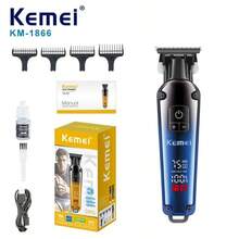 Kemei KM-1866 男士专业无线理发器，男士胡须修剪器，带 LED 显示屏和 3 档速度，男士电动剃须刀，理发器，胡须修剪器，毛发修剪套装，节日礼物，USB Type-C - 彩色 - 查看 13