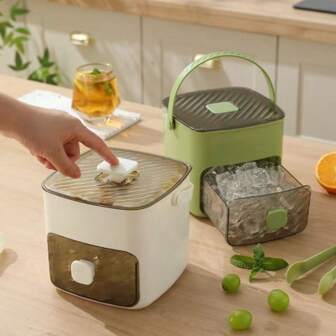48 Grid Large Ice Bucket, Household Multi-Layer Ice Making Box, With Drawer Type Multi-Purpose Ice Maker, Hand-Held Press Type Ice Cube Mold