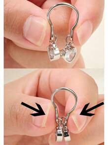 AVYRING 1pc Sparkling Non Piercing Nipple Jewelry Heart CZ Dangle Fake Nipple Rings Fake Body Piercing Summer Jewellery Sexy Women Clothing Accessories