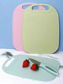 1pc/2pcs/3pcs Plastic Cutting Board With Handle - Durable Kitchen Cutting Board, Suitable For Fruit, Vegetable And Meal Preparation, Easy To Clean And Hygienic Design, Essential Tool For Kitchen - Multicolor - View 12