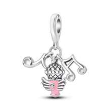 1 Pink Dream Series Love Rose, Four Leaf Clover, Cake, Carousel, Pink Love, Female Perfume Lipstick Small Skirt Beaded Pendant Accessories, Suitable For Bracelet Necklace DIY Jewelry Mother's Day Valentine's Day Often Jewelry Gifts