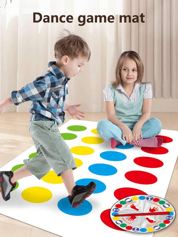 1 set Jeu de Twister interactif parent-enfant multi-joueurs pour les fêtes et rassemblements. Tapis de danse pour enfants, jeux de puzzle pour enfants, fête de la danse, jeux extérieurs pour enfants