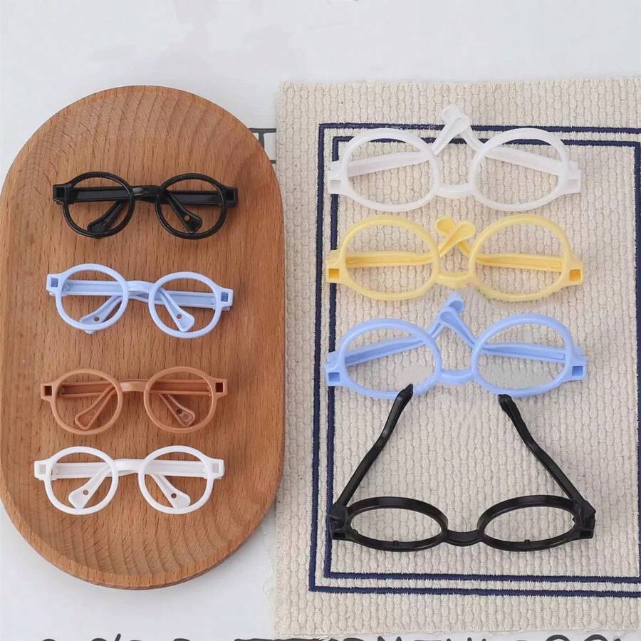 无镜片娃娃眼镜，娃娃个性化配饰，可爱毛绒娃娃拍照道具，眼镜配件 - 彩色 - 查看 1