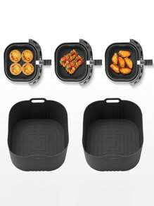1 pièce Tapis de cuisson en silicone carré pour friteuse à air, compatible avec les friteuses à air HD9252 HD9200, doublure en silicone réutilisable