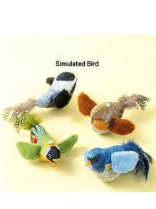 Simulated Bird Cat Toys, Interactive Plush Talking Bird Toy For Cats ,Kitten ,Gatos,Flying Flapping Bird Cat Toy, Indoor Cat Sports Interactive Bird Toy