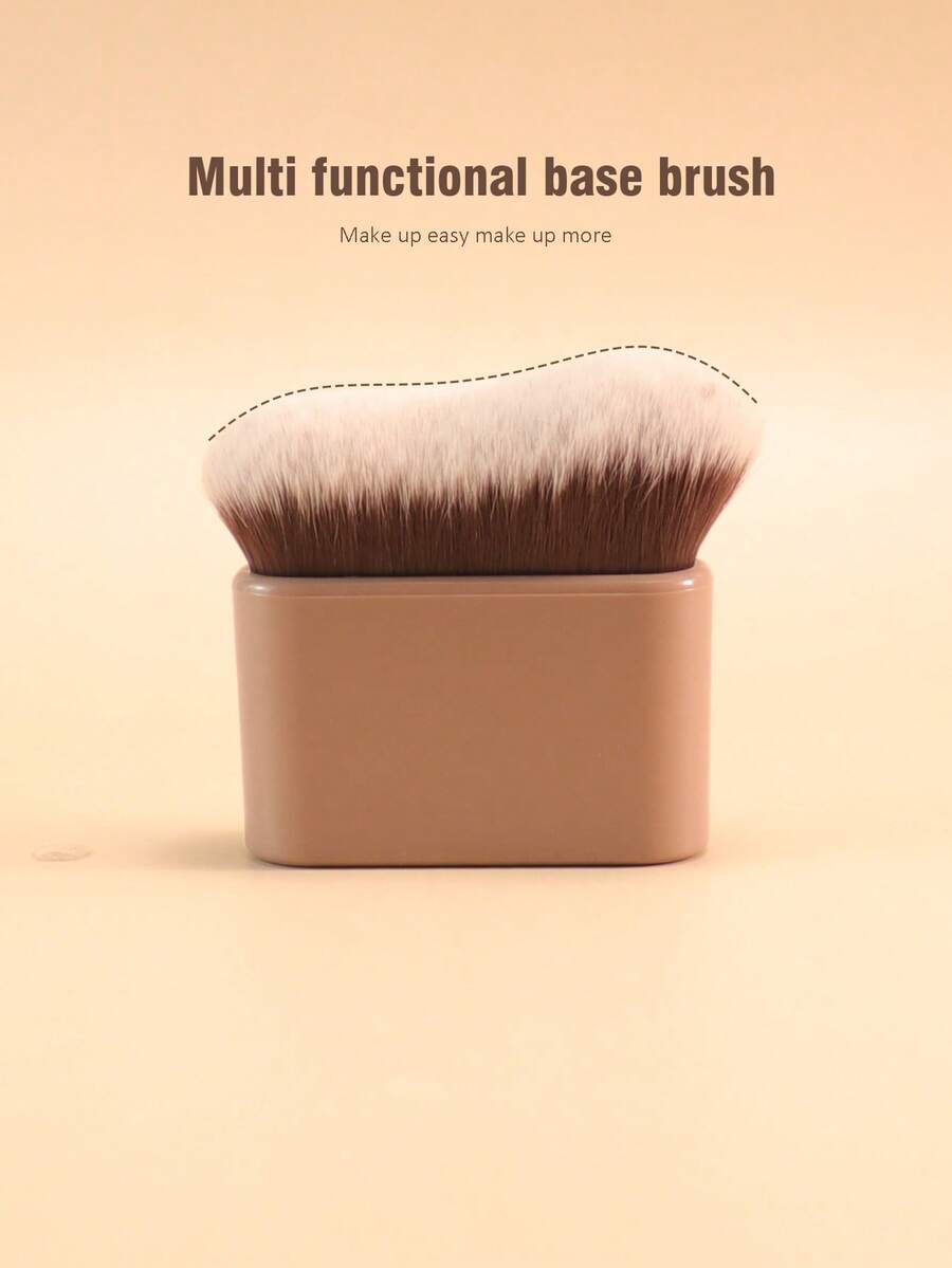 1 Set Of Makeup Brushes: Foundation Brush, Kabuki Brush, Concealer Brush, Blush Brush, Eyeshadow Brush, Contour Brush, Powder Brush, Blush Brush, Contour Brush, Powder Brush, Foundation Brush, Blush Brush, Contour Brush - Brown - View 1