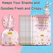 30 件/套粉色和紫色兔耳糖果巧克力礼品袋，婴儿洗礼袋，适用于性别揭晓派对、婴儿洗礼、婚礼、洗礼、生日派对、蝴蝶主题派对装饰 - 彩色 - 查看 5