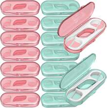 14 Packs Travel Dental Floss Pick, Holder, Come With 140pcs Premium QUALIALL Toothpick Flossers Adults Teeth Cleaning, Sealed Portable Refillable, Green, Pink. - 1 - View 10