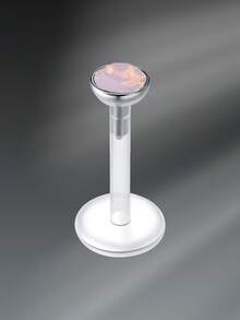 CIZME 16G UV唇环，透明亚克力生物塑料蛋白石唇钉，穿刺饰品，6/8/10mm软骨固定式唇钉，生物塑料软骨耳环，低过敏性塑料鼻环，男女通用唇环，适合日常佩戴 - 唇釘 - 查看 21