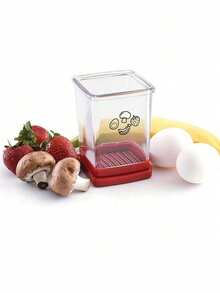 水果蔬菜快速切片机，杯形切片机不锈钢水果切片机杯形鸡蛋切片机，水果蔬菜快速切片机，不锈钢草莓切刀，厨房便携式切片工具蔬菜切割厨房小工具 - 彩色 - 查看 13