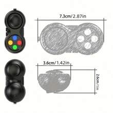 1 pezzo Tavoletta Fidget con 8 funzioni antistress, controller Fidget per riduzione dello stress, cubo giocattolo Fidget per alleviare stress e ansia, regalo di Natale e Pasqua (accessori di colore casuale)