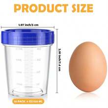 2/10pcs 120ml Covered Measuring Cup, Plastic Storage Bottle, Salad Dressing Container, Covered Container, Leak-Proof Seasoning Jar - Multicolor - View 3