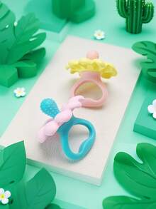 1pc Dog Chew Toys, Flower Shaped Dog Chew Toys Teeth Cleaning, Rubber Toothbrush Stick Chew Toys For Training And Entertainment(Suitable For Small Dogs) - Multicolor - View 6