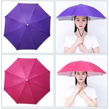 1 pieza Paraguas sombrilla de pesca, gorro de paraguas, gorro paraguas para llevar en la cabeza, gorro impermeable con sombrero plegable que permite tener las manos libres durante la actividad