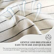 1pc/2pcs/4pcs Black Rectangle (15.75*23.62 Inches) Kitchen Towel, Tea Towel, Dining Cloth Set, Simple Jacquard Striped Plaid Pattern, Large Size Multi-Purpose Kitchen Cloth, Can Be Used As Napkin, Hot Pad, Dish Cloth, Cover Cloth, Suitable For All Seasons