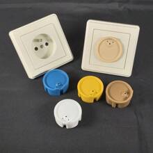 1 pieza Cubierta de enchufe de silicona - Estándar europeo, 2 orificios, protectores de enchufe de doble fase, antielectricidad y a prueba de polvo para  en el baño