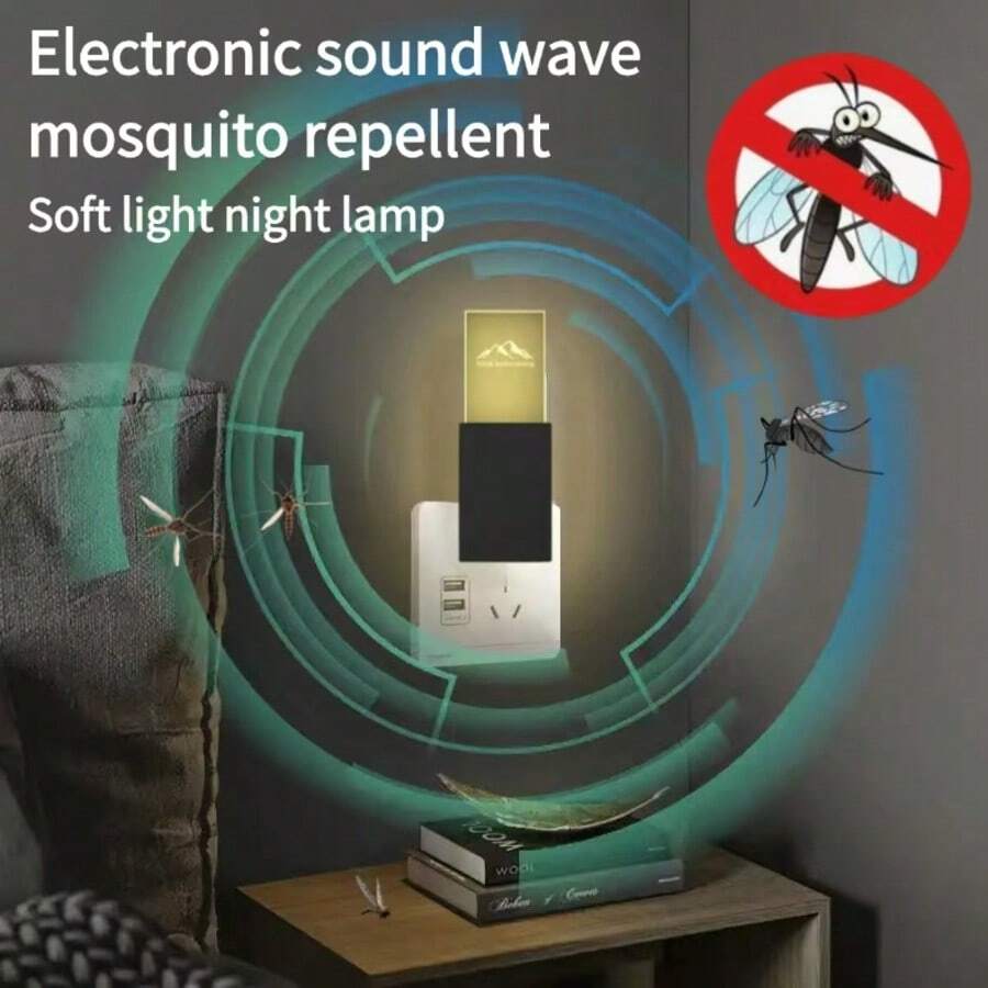 RAF Electronic Mosquito Repellent, USB Plug-In Household Indoor Mosquito Repellent, Physical Electronic Mosquito Repellent Sound Wave Mosquito Repellent, Soft Light Night Light Design, Suitable For Use In Rooms, Offices And Student Dormitories.Mosquito Repellent,Mosquito Killer,Mosquito