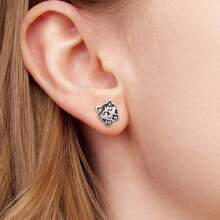 1 paire de boucles d'oreilles à tige en argent sterling 925 mignonnes en forme de chat, boucles d'oreilles à anneau pour animaux de compagnie pour fille femme, bijoux pour fête, cadeau d'anniversaire