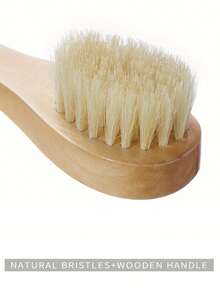 3pcs Natural Bristle Wooden Handle Manual Face Cleansing Brush, Dry Brushing Face Scrub Brush, Facial Care Brush, Easy To Hang And Store, Practical And Ideal Gift For Friends And Family - Multicolor - View 3