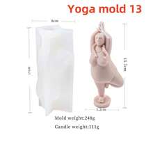 3D Yoga Pose Plump Women Candle Silicone Mold Body Soy Wax Statue Plaster Tool DIY Handmade Soap Tool Perfect For Home Decor And Gift Fragrance Diffuser Silicone Mold - White - View 27