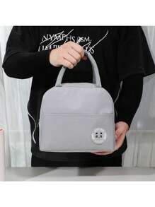 Lunch Bag, Insulated Lunch Box, Hand-Held Lunch Bag, Carry Rice When Going Out. Thick Aluminum Foil Insulated Lunch Box Bag, Simple Style Insulated Lunch Box Bag, Insulated Lunch Box Bag, Handbag With Rice Bag, Lunch Box Insulated Bag, Lunch Student Bento Box