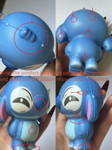 Disney [Officially Licensed]1PC Disney Stitch Anime Squishy Stress Relief Toy | Slow-Rebound Soft Silicone Figure With Cute Cartoon Design | Relaxing & Therapeutic Gift For Friends, Students, Anime Fans | Perfect Back-To-School, Desk Decor, Anxiety Relief Accessory