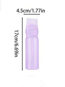 1 pieza Botella para coloración del cabello con peine, botella para tinte de cabello, aplicador de botella para peluquería y uso en el hogar